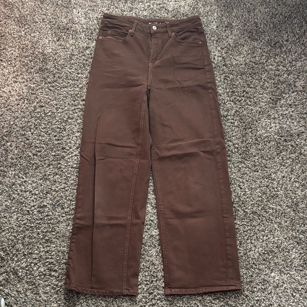 Old Navy Brown Wide Leg Jeans